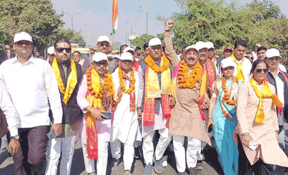 जनपद में निकली 8 किमी लंबी ऐतिहासिक पदयात्रा