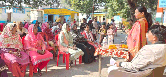 भाजपा महिला मोर्चा ने पटेल जंयती के उलपक्ष में किया आयोजन आत्मनिर्भर भारत संकल्प अभियान