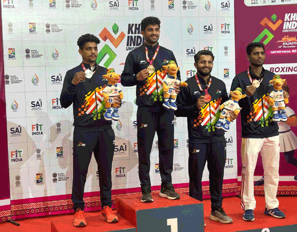 शोभित विश्वविद्यालय, गंगोह के एमबीए पाठ्यक्रम के छात्र ने भरतपुर, राजस्थान में खेलो इंडिया यूनिवर्सिटी गेम में बॉक्सिंग में स्वर्ण पदक प्राप्त किया