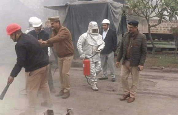 स्टार पेपर मिल में क्लोरीन गैस रिसाव व अग्नि नियंत्रण की मॉक ड्रिल संपन्न