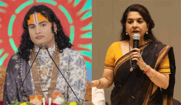 कथावाचक अनिरुद्धाचार्य की अभद्र टिप्पणी पर शिंदे गुट की नेता बोलीं, ‘समाज के ठेकेदार…’