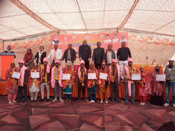 मुख्यमंत्री सामूहिक विवाह योजनांतर्गत रीति रिवाज के साथ संपन्न हुआ 22 जोड़ो का विवाह