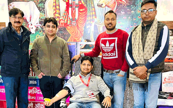 शिविर में 38 लोगों ने किया स्वैच्छिक रक्तदान