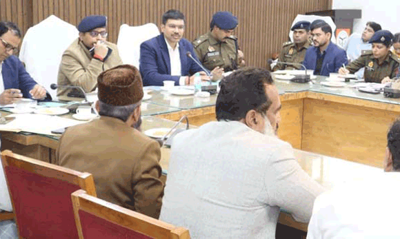 रमजान एवं ईद तथा महाशिवरात्रि पर्व की तैयारियों के संबंध में शांति समिति की हुई बैठक