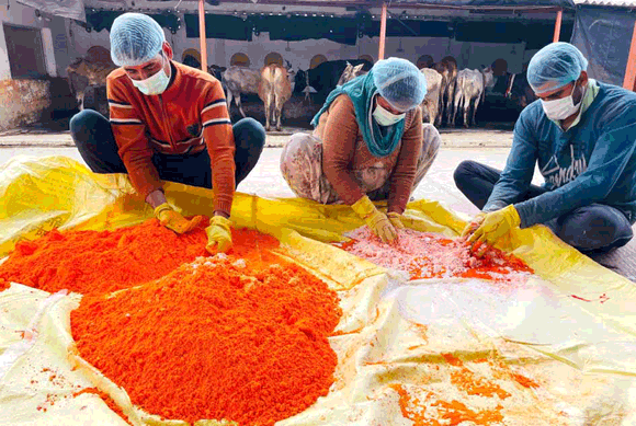 मोदी और योगी को भेजा जायेगा गोबर निर्मित गुलाल