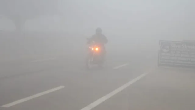 दिल्ली-NCR में घने कोहरे की चादर, गुरुग्राम में 10 मीटर रह गई विजिबिलिटी; कई इलाकों में AQI 350 के पार
