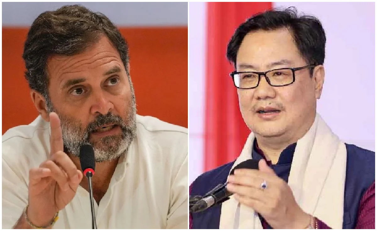 ‘राहुल गांधी देश की सुरक्षा के लिए सबसे खतरनाक व्यक्ति’, केंद्रीय मंत्री किरेन रिजिजू का कांग्रेस पर वार