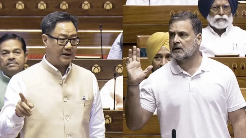 राहुल गांधी की टी-शर्ट पर किरेन रिजिजू का प्रहार, बोले- उनका दिमाग सलाहकारों ने ‘हाईजैक’ कर लिया है