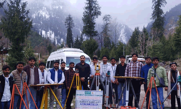 शोभित विश्वविद्यालय, गंगोह के सिविल इंजीनियरिंग विभाग का सर्वे कैंप 2026 सफलतापूर्वक संपन्न