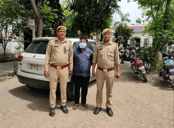 नकुड पुलिस ने फर्जी नंबर प्लेट व आरसी के साथ ब्रेजा कार को पकडाए आरोपी को जेल भेजा