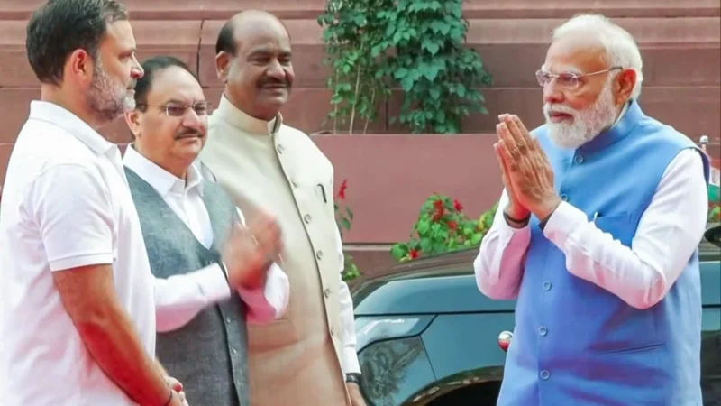 संसद में प्रधानमंत्री मोदी और राहुल गांधी की शोकसभा का वीडियो वायरल होने के बाद एक अनोखा दृश्य सामने आया है।