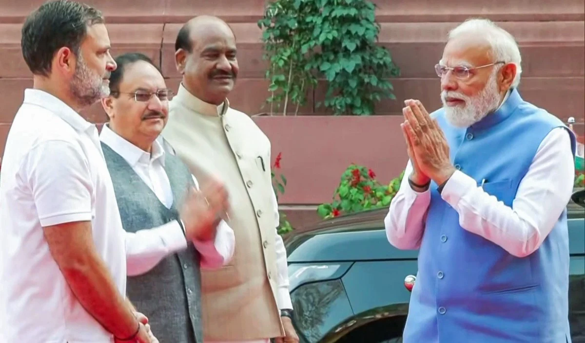 संसद में प्रधानमंत्री मोदी और राहुल गांधी की शोकसभा का वीडियो वायरल होने के बाद एक अनोखा दृश्य सामने आया है।