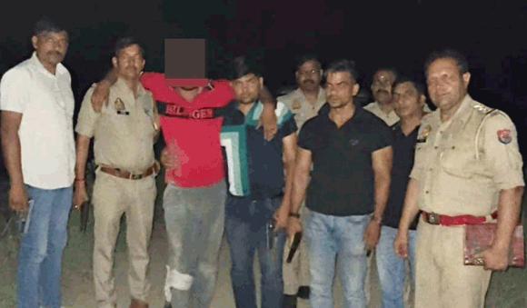पुलिस ने आदित्य हत्याकांड आरोपी किया घायलावस्था में गिरफ्तार