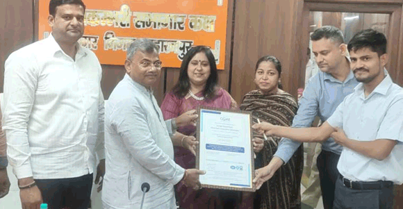 निगम के गैराज को भी मिला आईएसओ 9001ः2015 प्रमाण पत्र