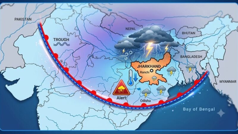 झारखंड में बदला मौसम: रांची समेत कई जिलों में पारा गिरा, बारिश-आंधी का अलर्ट जारी