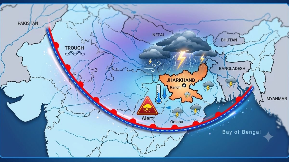 झारखंड में बदला मौसम: रांची समेत कई जिलों में पारा गिरा, बारिश-आंधी का अलर्ट जारी