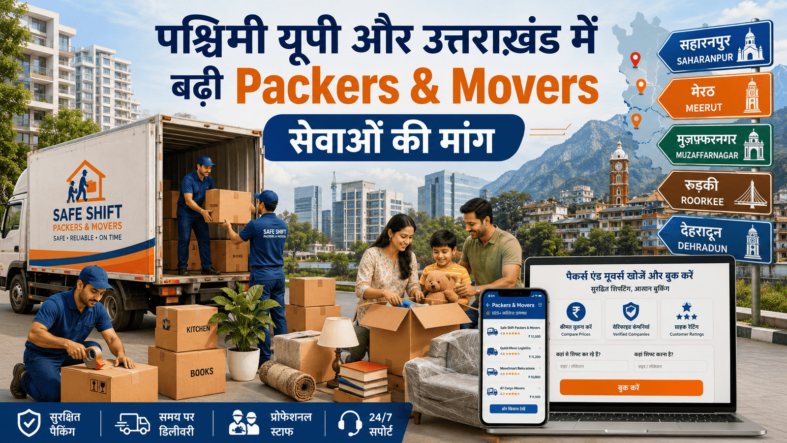 पश्चिमी उत्तर प्रदेश और उत्तराखंड में बढ़ रही Packers and Movers सेवाओं की मांग