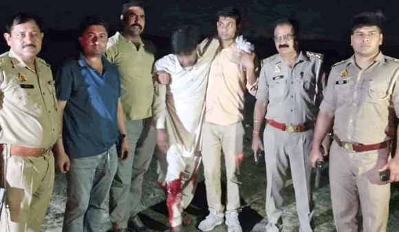 फतेहपुर पुलिस की गौकशों से मुठभेड़, एक हुआ लंगड़ा