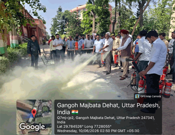 शोभित विश्वविद्यालय, गंगोह में अग्नि सुरक्षा एवं आपातकालीन प्रतिक्रिया जागरूकता अभियान एवं मॉक ड्रिल का आयोजन
