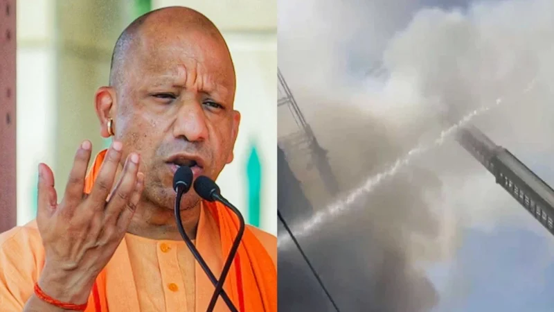 लखनऊ के अलीगंज में दुकान में लगी भीषण आग, ऊपर चल रही थी कोचिंग; CM योगी ने लिया घटना का संज्ञान