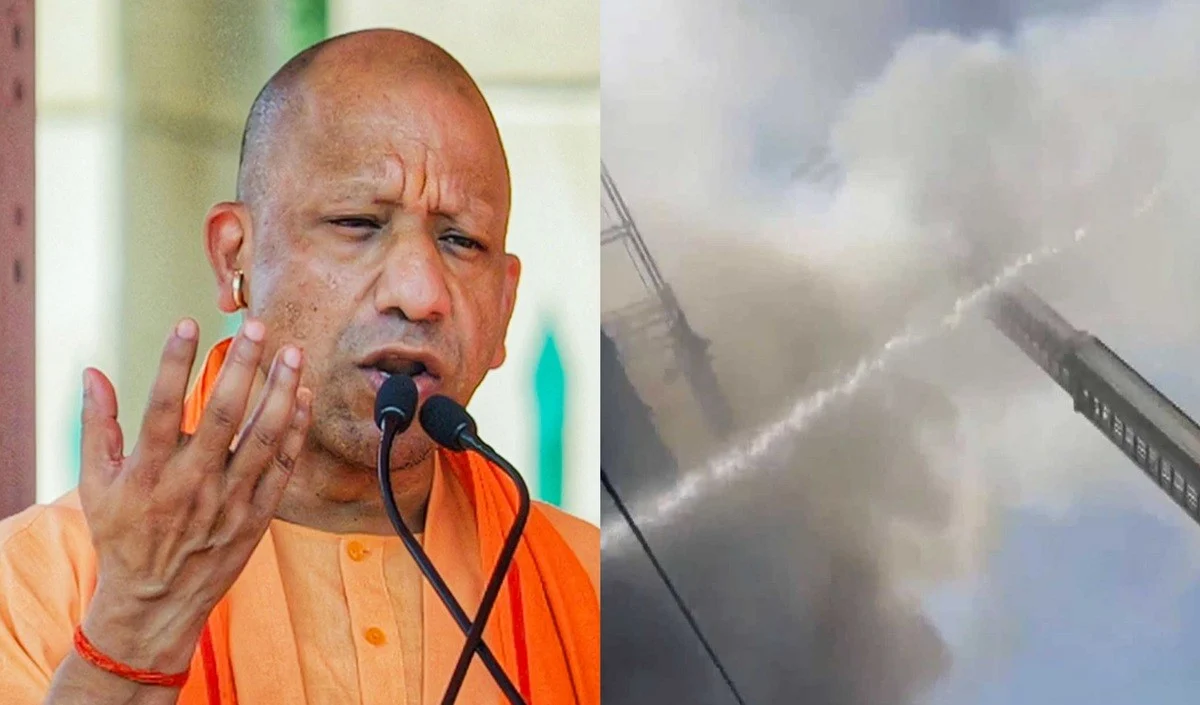 लखनऊ के अलीगंज में दुकान में लगी भीषण आग, ऊपर चल रही थी कोचिंग; CM योगी ने लिया घटना का संज्ञान
