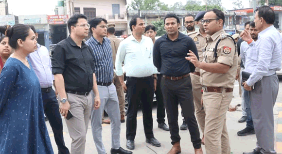 मंडलायुक्त, डीएम व एसएसपी ने कांवड़ यात्र मार्ग का किया निरीक्षण, सुरक्षा व्यवस्थाओं का लिया जायजा