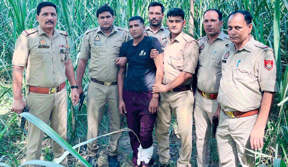 चिलकाना पुलिस ने मुठभेड़ के दौरान एक हिस्ट्रीशीटर को किया लंगड़ा