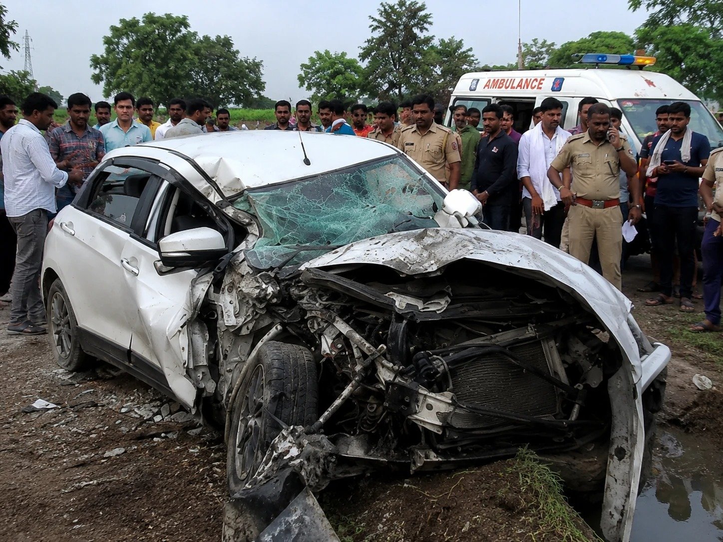 रायबरेली में तेज रफ्तार कार पुलिया से टकराई, तीन लोगों की मौत