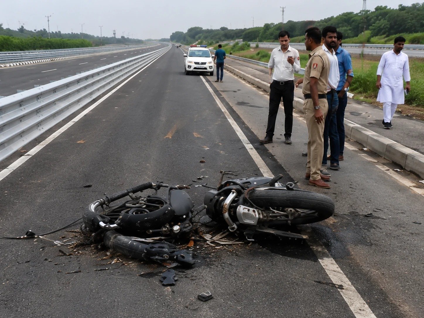 रोक के बावजूद लखनऊ-कानपुर एक्सप्रेसवे पर पहुंचे बाइक सवार, हादसे में दो दोस्तों की मौत