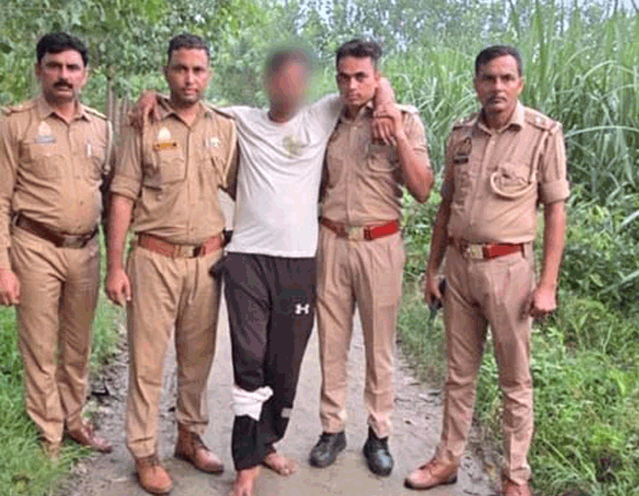 बड़गांव पुलिस ने मुठभेड़ में एक घायल समेत दो गौकश किए गिरफ्तार