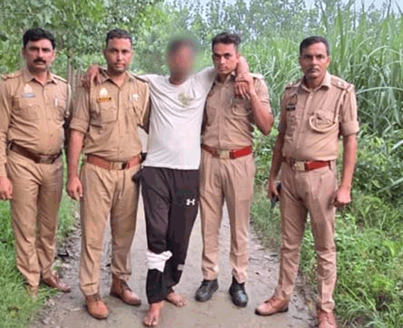 बड़गांव पुलिस ने मुठभेड़ में एक घायल समेत दो गौकश किए गिरफ्तार