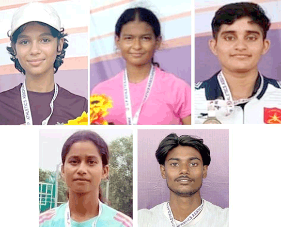 राष्ट्रीय नॉर्थ जोन एथलेटिक्स प्रतियोगिता में सहारनपुर के पांच खिलाड़ियों का चयन