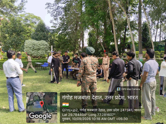 शोभित विश्वविद्यालय गंगोह में एनसीसी यूनिट में ‘बी’ एवं ‘सी’ सर्टिफिकेट के लिए भर्ती प्रक्रिया का आयोजन