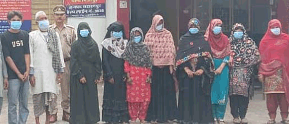 सहारनपुर: मिर्जापुर पुलिस की कार्रवाई, 10 महिलाओं समेत 16 लोग गिरफ्तार