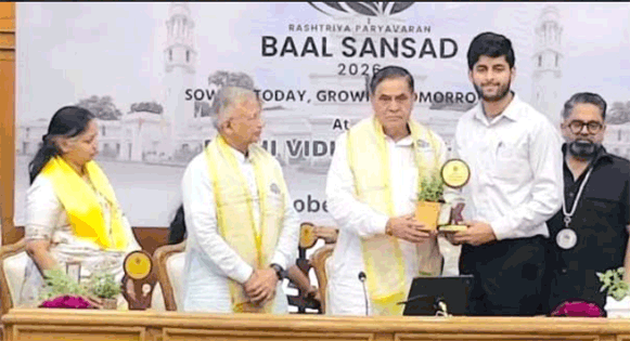 राष्ट्रीय पर्यावरण प्रतियोगिता में एमएसडी स्कूल को मिला दूसरा स्थान