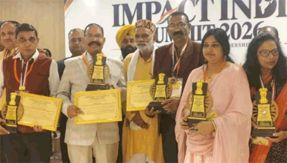 इम्पैक्ट इंडिया समिट 2026 में मांगेराम कश्यप सम्मानित, महर्षि कश्यप ज्ञान आश्रम को मिला देशभर में 23वां स्थान